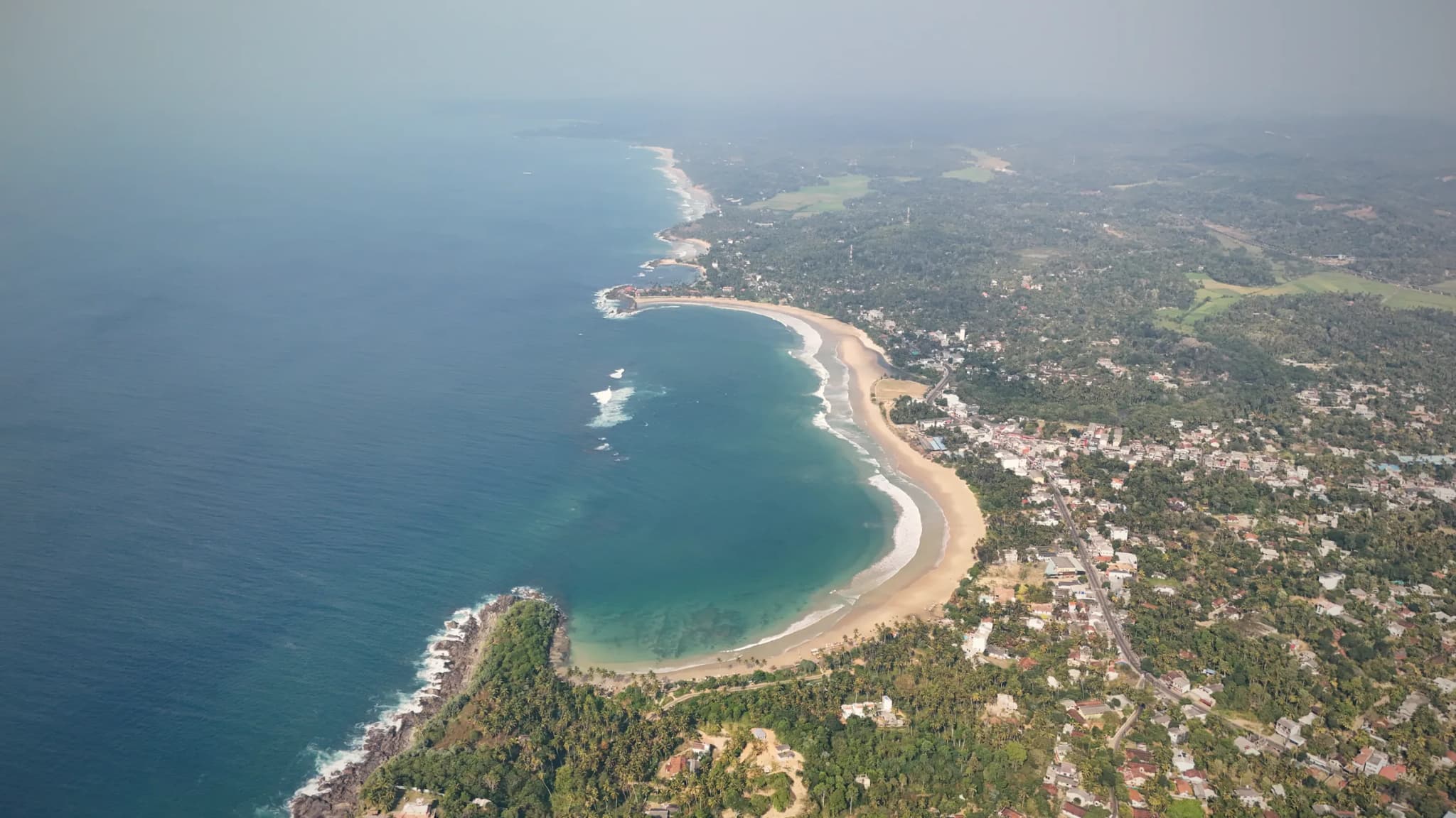 Drone photo of Hiriketiya Bay, Hiriketiya, Sri Lanka