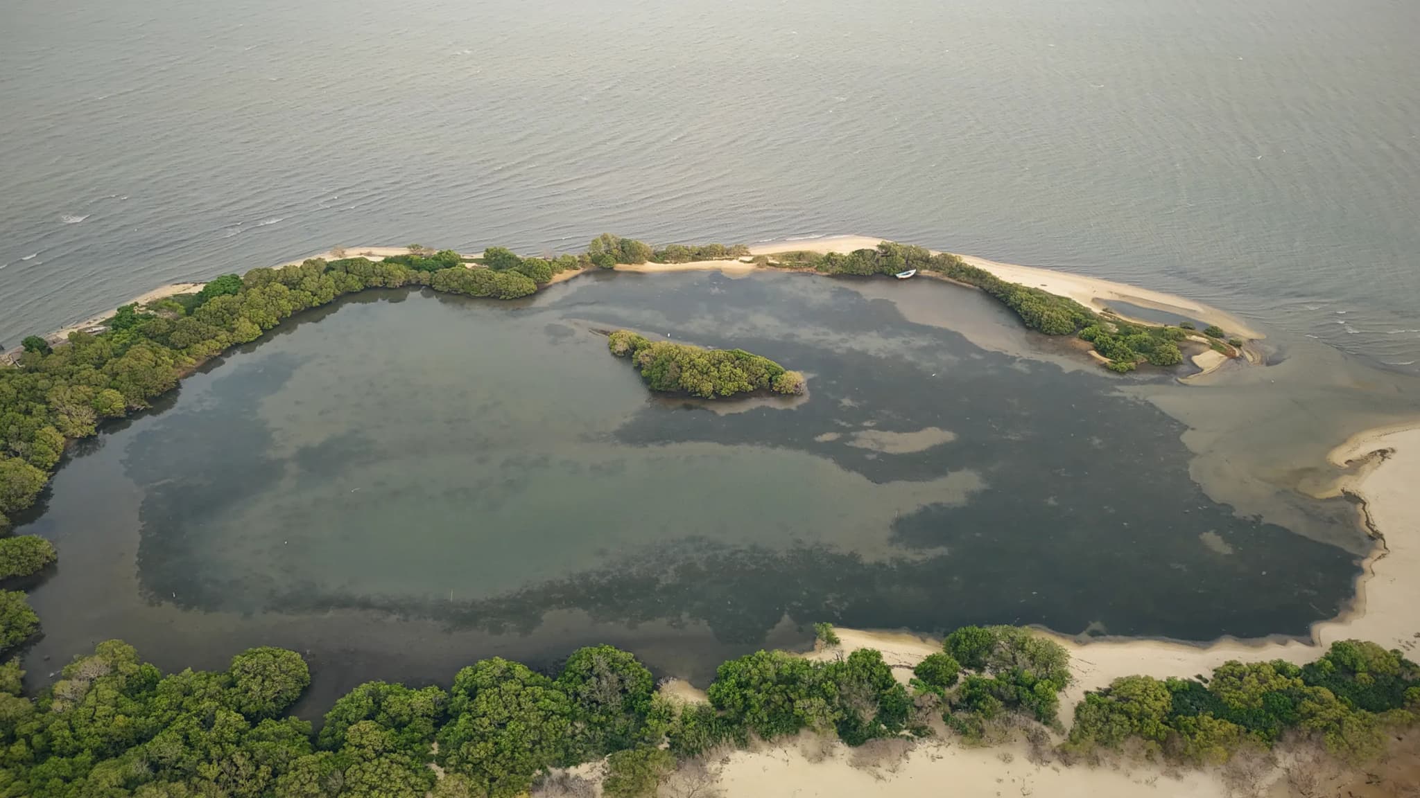 Drone photo of Island Lagoon off Kalpitiya, Kalpitiya, Sri Lanka